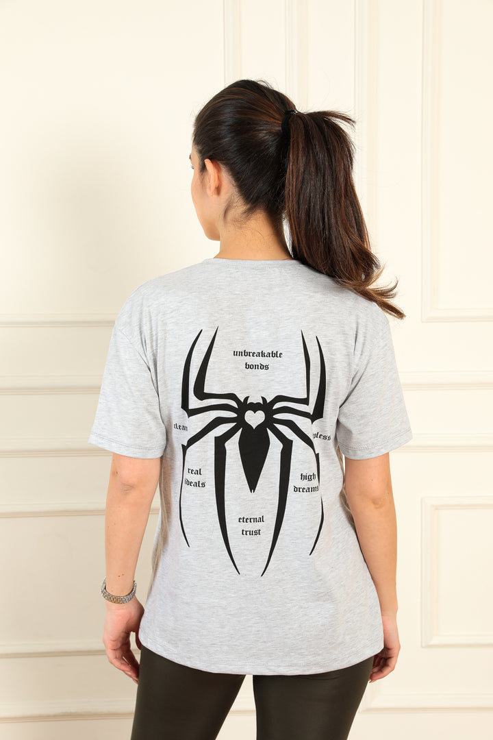 MPL Women's Heart-Shaped Spider Printed T-shirt - Kropyvnytskyi
