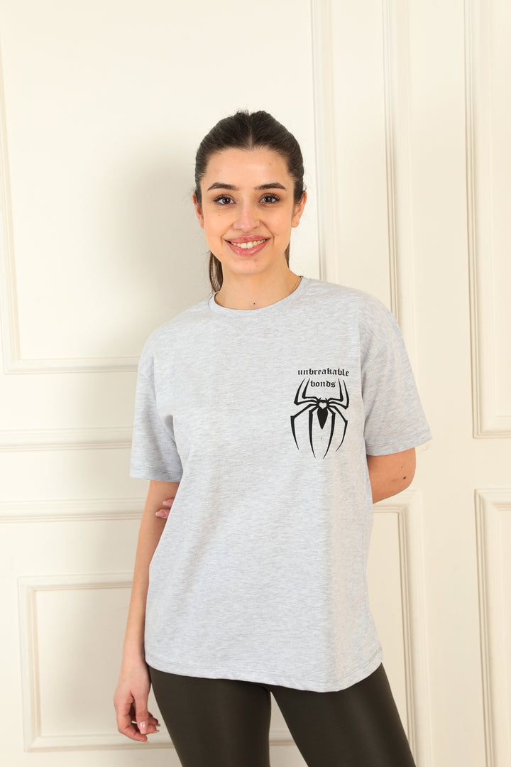 MPL Women's Heart-Shaped Spider Printed T-shirt - Kropyvnytskyi