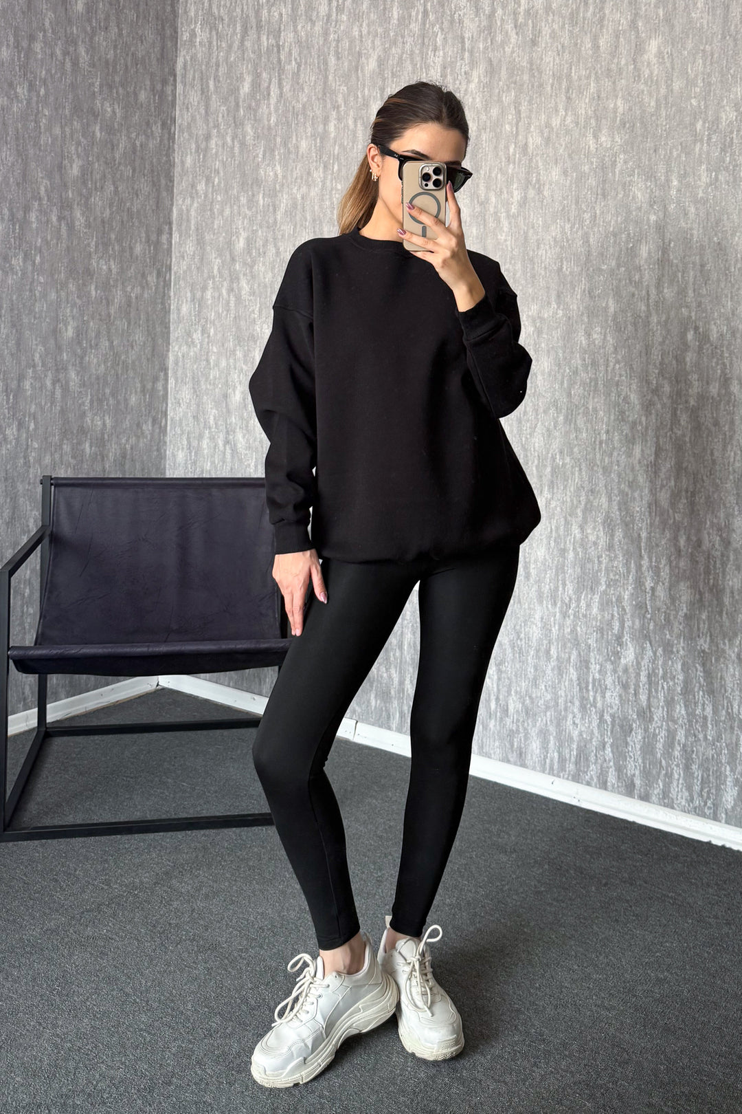 MPL Kadın 3 İp Oversıze Sweat 21620 - Lubny