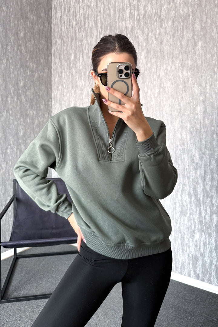 MPL Kadın Kamyoncu Fermuarlı Sweat 21971 - Cortazar