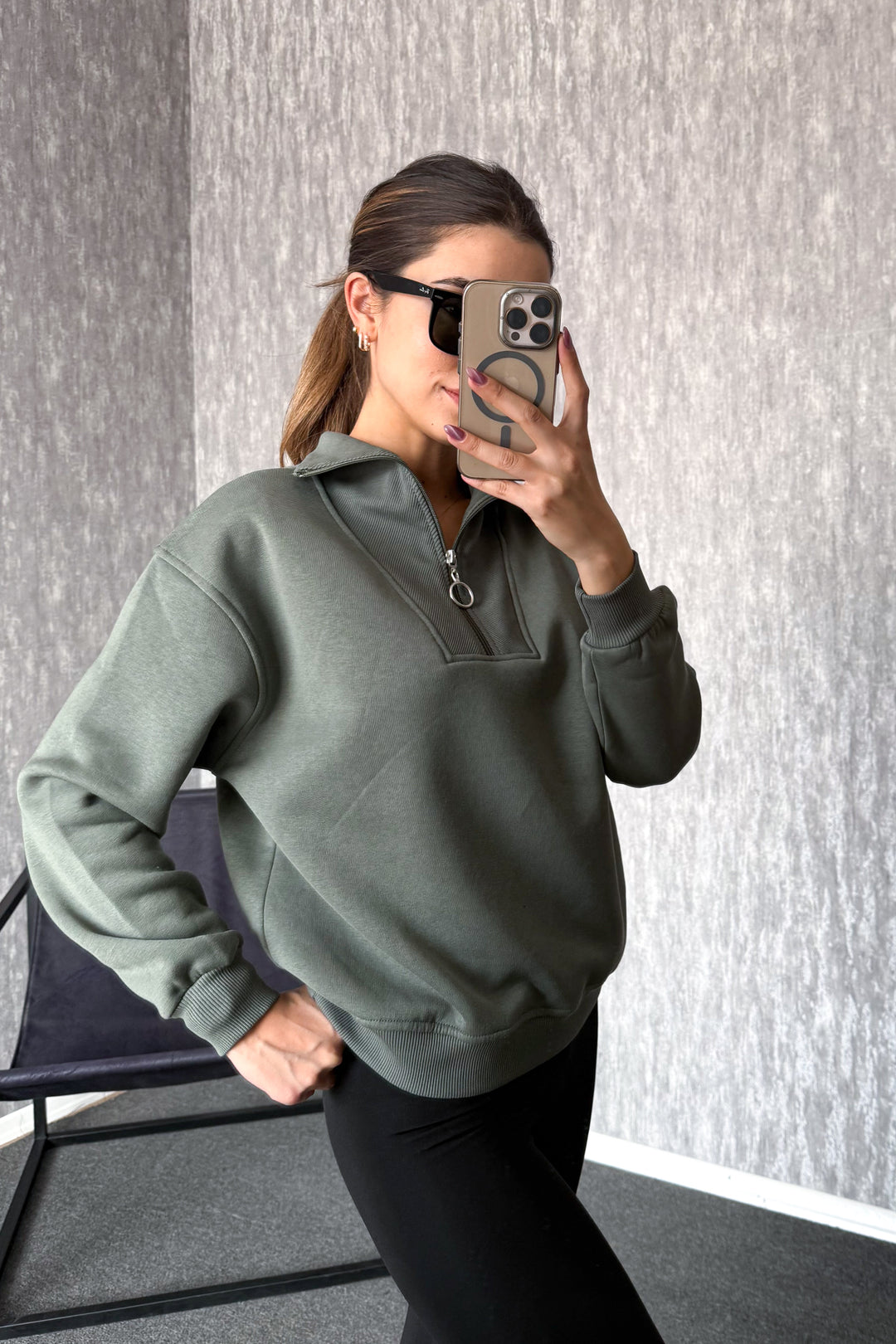 MPL Kadın Kamyoncu Fermuarlı Sweat 21971 - Cortazar