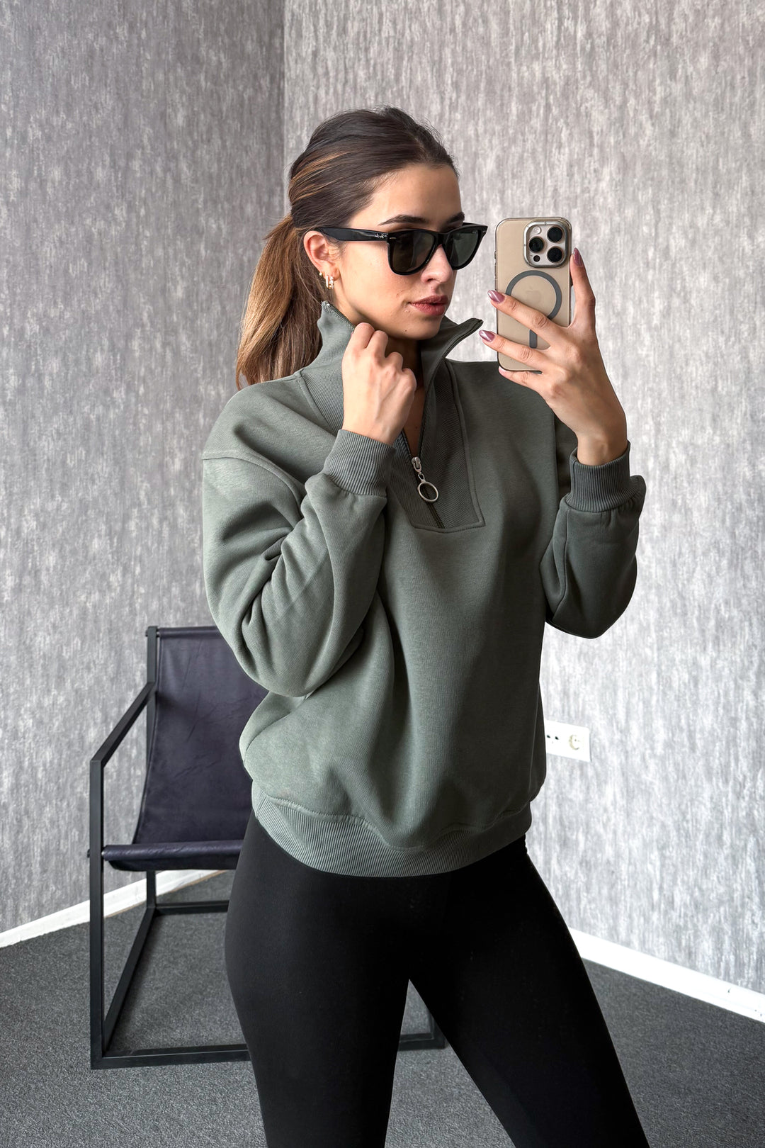 MPL Kadın Kamyoncu Fermuarlı Sweat 21971 - Cortazar