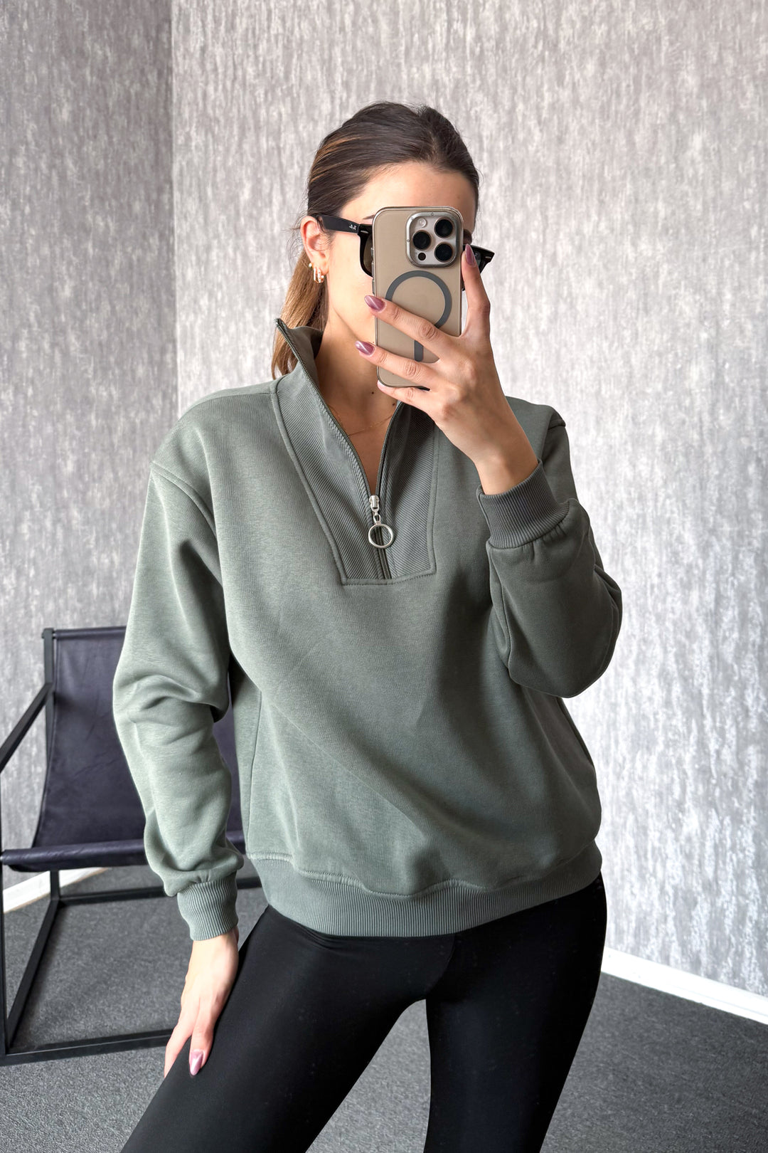 MPL Kadın Kamyoncu Fermuarlı Sweat 21971 - Cortazar