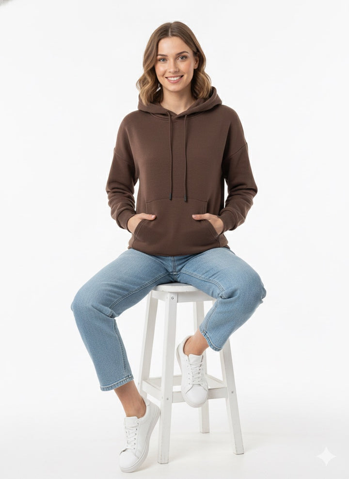 MPL Kadın Kapüşonlu 3 İp Crop Sweat - Fellbach