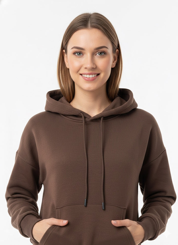 MPL Kadın Kapüşonlu 3 İp Crop Sweat - Fellbach