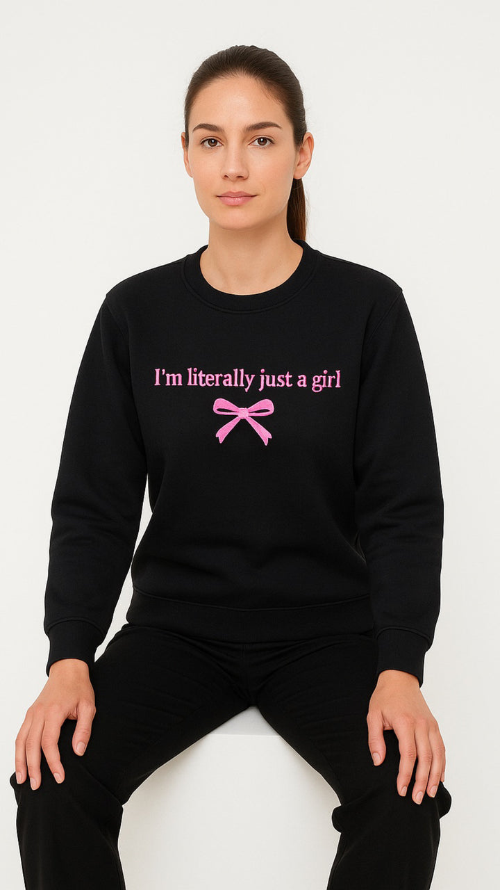 MPL Woman Bow Printed 3 Yarn Sweatshirt - Wentzville