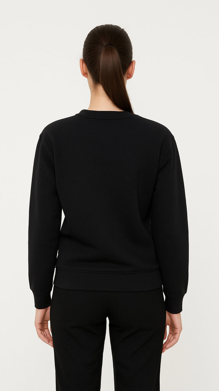 MPL Woman Bow Printed 3 Yarn Sweatshirt - Wentzville