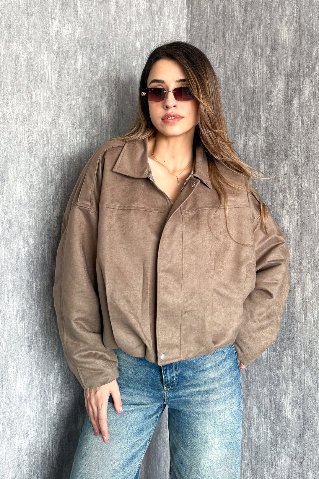 MPL Kadın Süet Bomber Mont 0730 - Elkhart