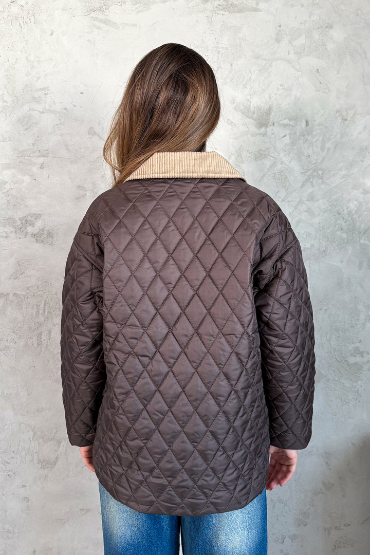 MPL Woman Velvet Collar Quilted Coat 5229 - Lakewood Ranch