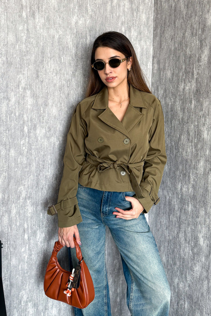 MPL Kadın Kısa Kuşaklı Trençkot 5970 - Lauderhill