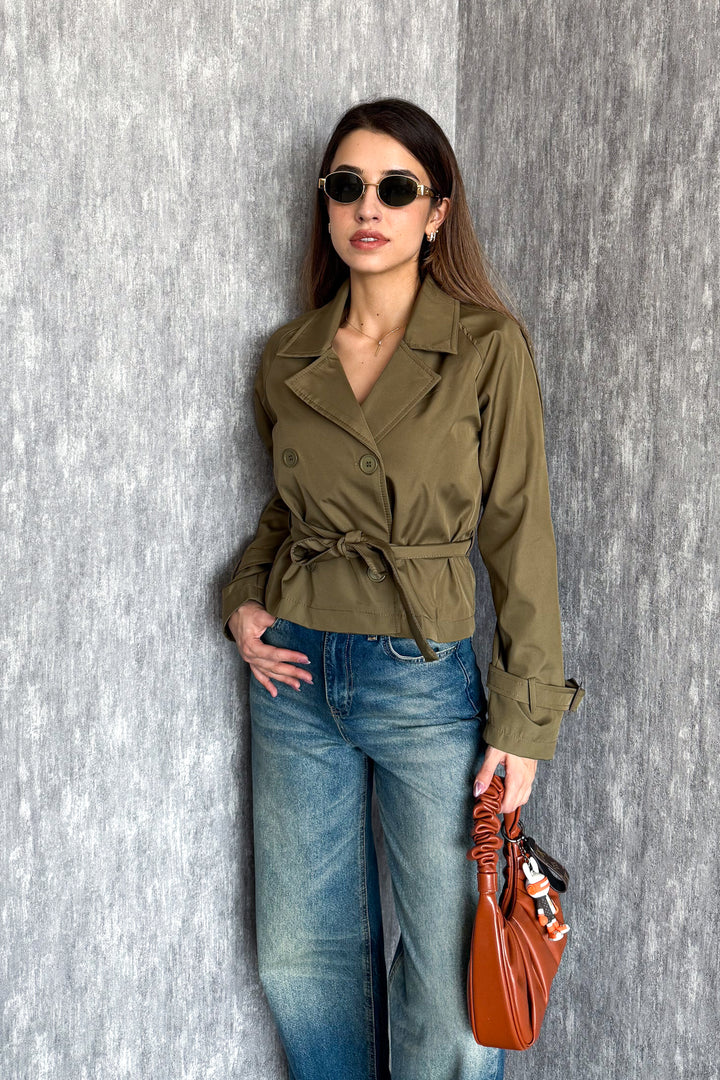 MPL Kadın Kısa Kuşaklı Trençkot 5970 - Lauderhill