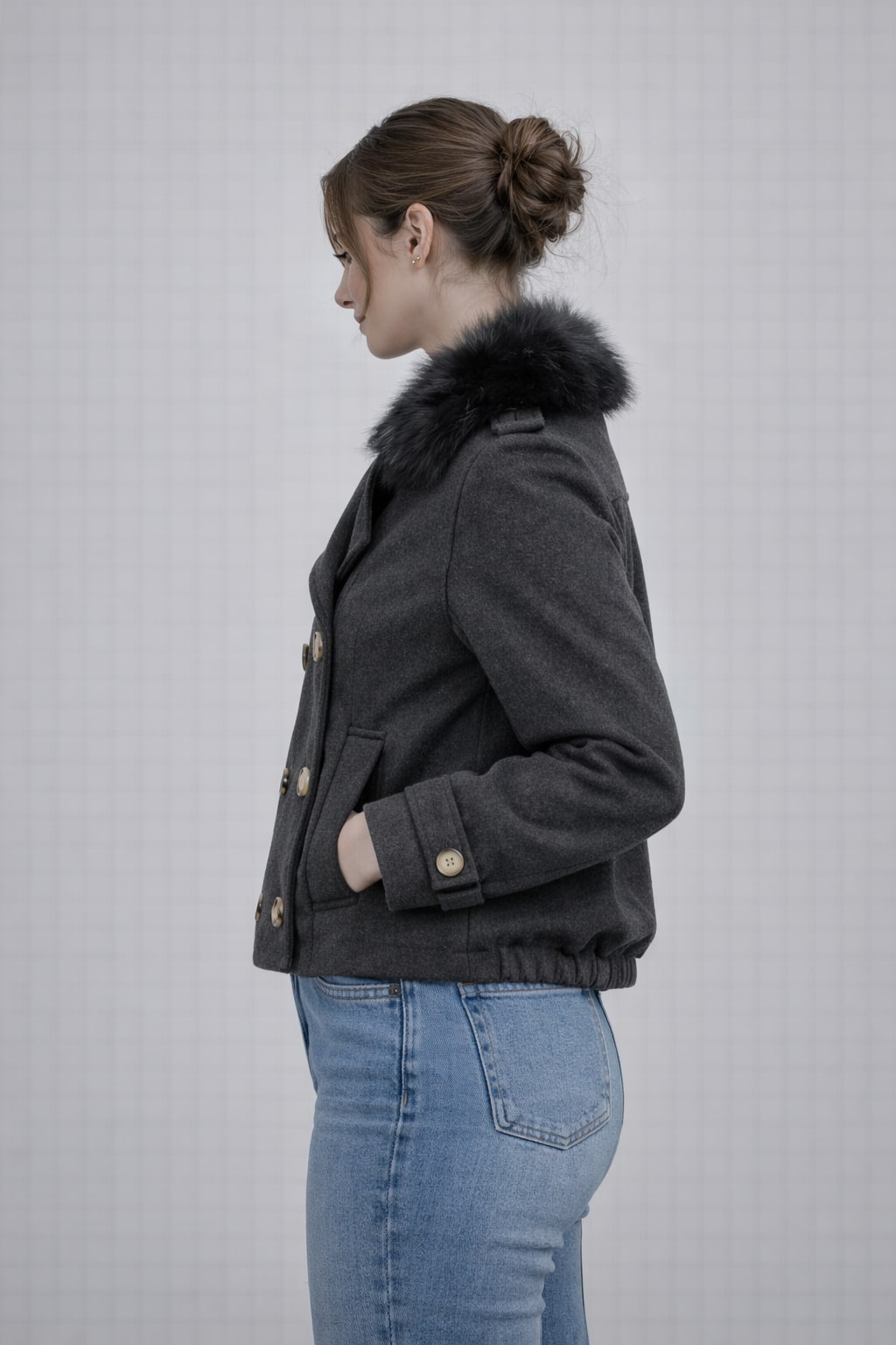 MPL Woman Coat with Fur Collar 60560 - Carlsbad