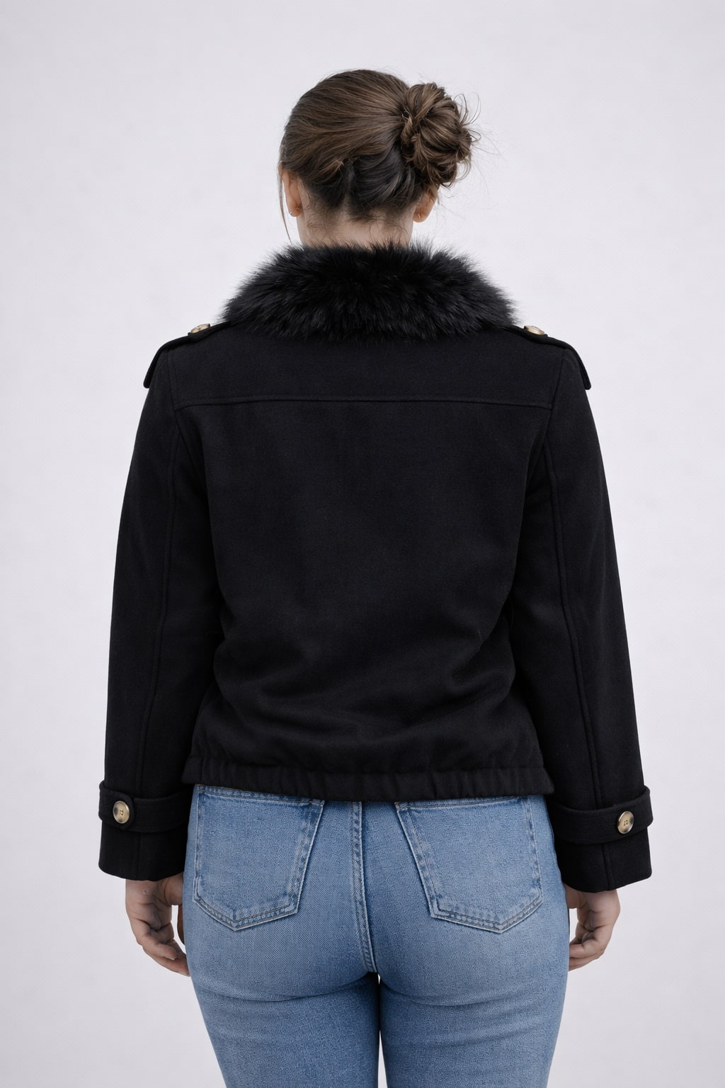 MPL Woman Cashmere Collar Fur Coat 60560 - Commerce City