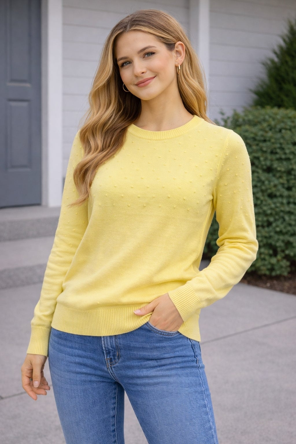 MPL Woman Top Pom Pom Patterned Sweater 4157 - Besançon