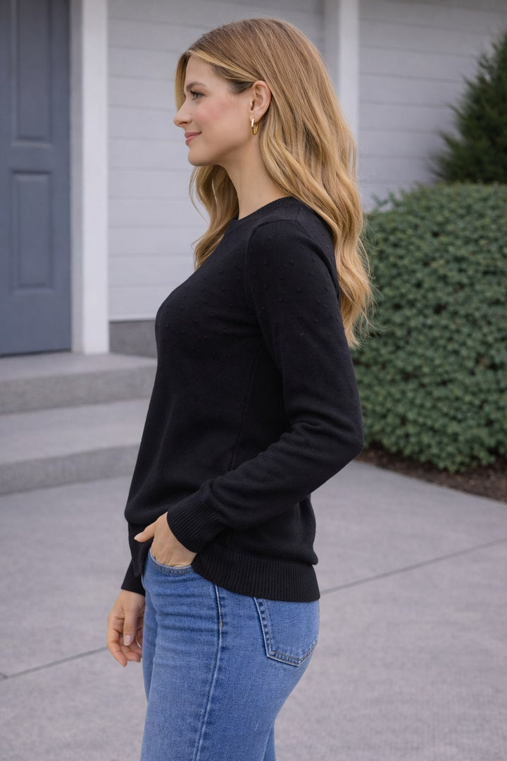 MPL Woman Top Pom Pom Patterned Sweater 4157 - Ormond Beach