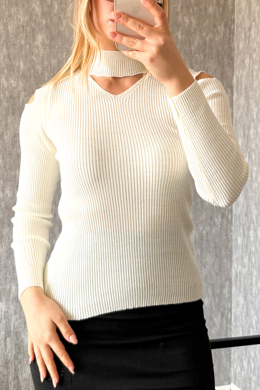 MPL Woman Shoulder Decollete Half Fisherman Sweater 4345 - St. Louis Park