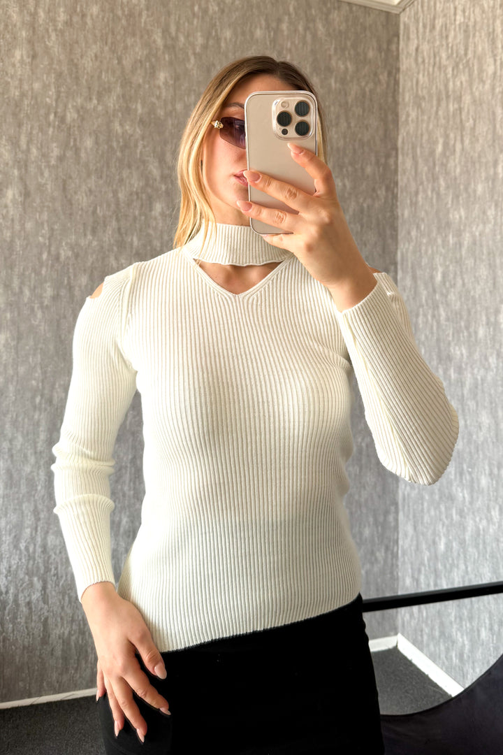 MPL Woman Shoulder Decollete Half Fisherman Sweater 4345 - St. Louis Park