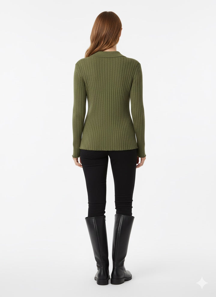 MPL Women's Ribbed Polo Neck Sweater 5059 - San Marcos