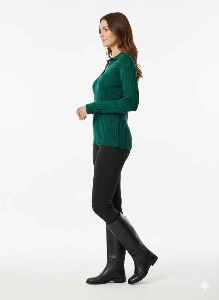 MPL Kadın Fitilli Polo Yaka Kazak 5059 - Cesano Maderno