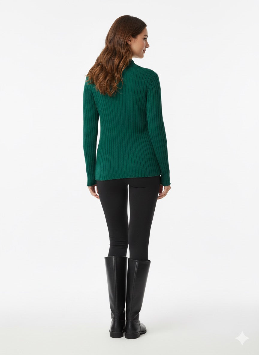 MPL Kadın Fitilli Polo Yaka Kazak 5059 - Cesano Maderno