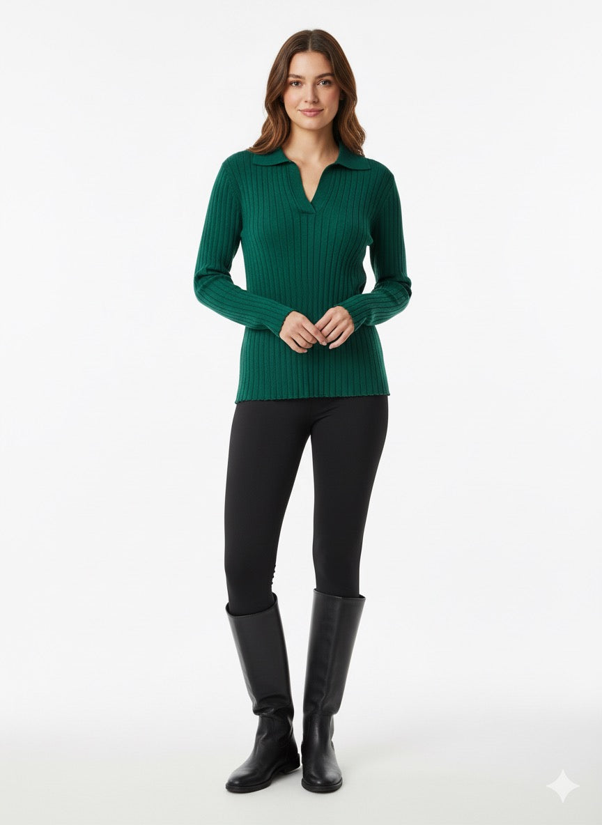 MPL Kadın Fitilli Polo Yaka Kazak 5059 - Cesano Maderno