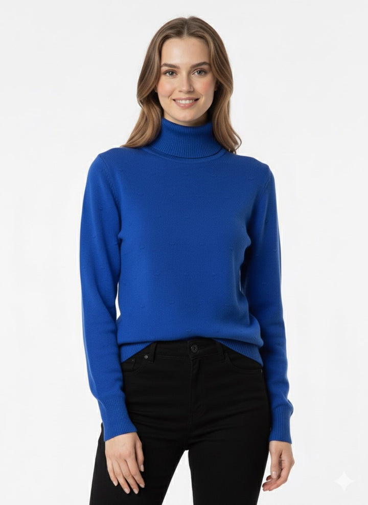 MPL Woman Pom Pom Patterned Half Fisherman Sweater 5200 - Zutphen