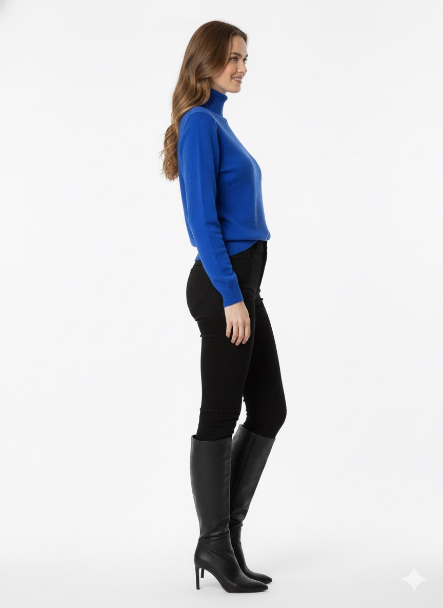 MPL Woman Pom Pom Patterned Half Fisherman Sweater 5200 - Zutphen