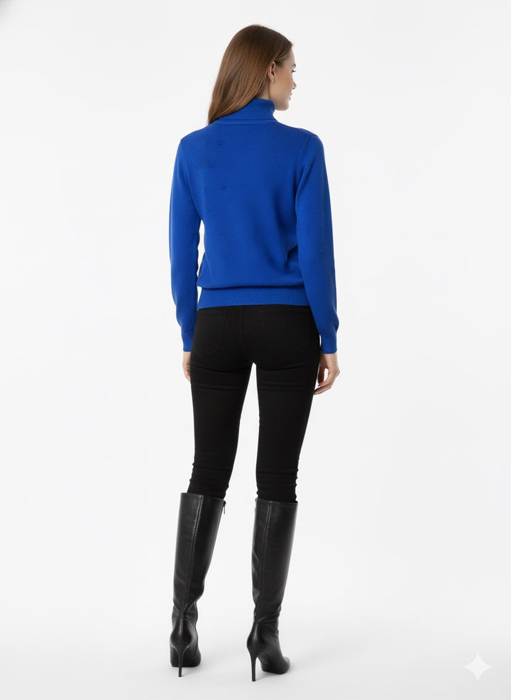 MPL Woman Pom Pom Patterned Half Fisherman Sweater 5200 - Zutphen