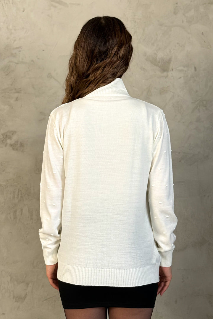 MPL Woman Pom Pom Patterned Half Fisherman Sweater 5200 - Villejuif