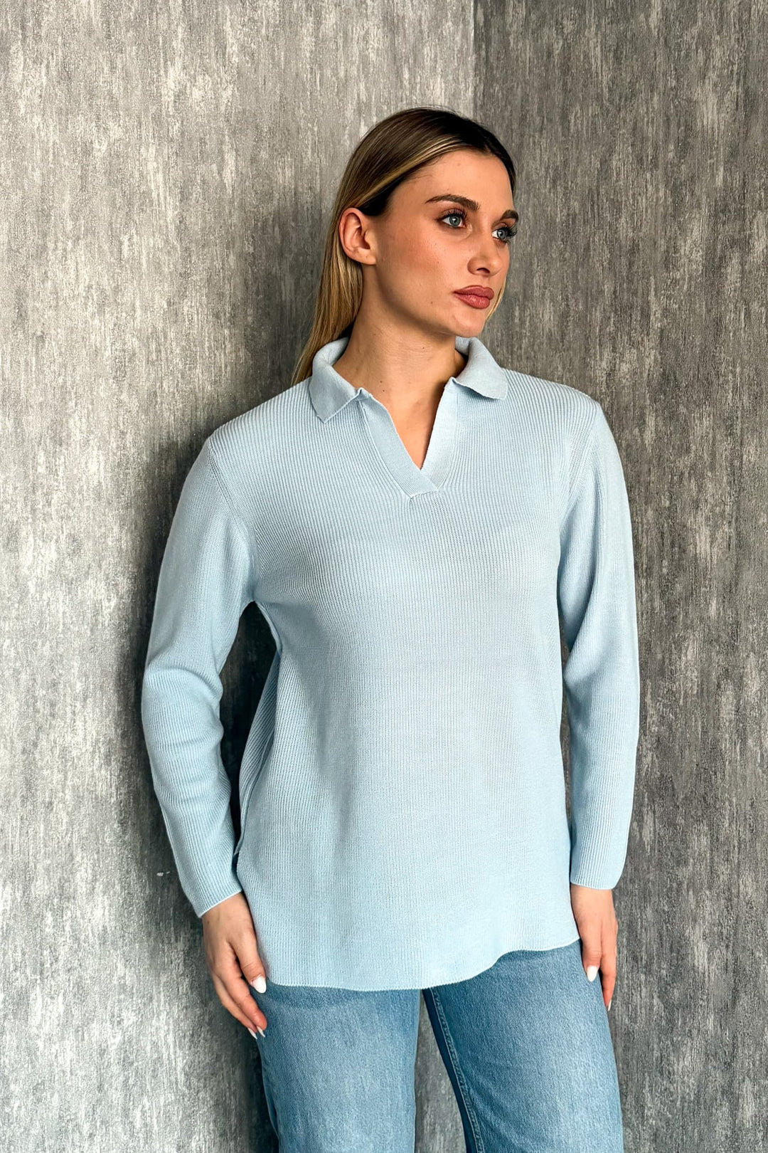 MPL Kadın Selanik Polo Yaka Salaş Kazak 5513 - Jūrmala