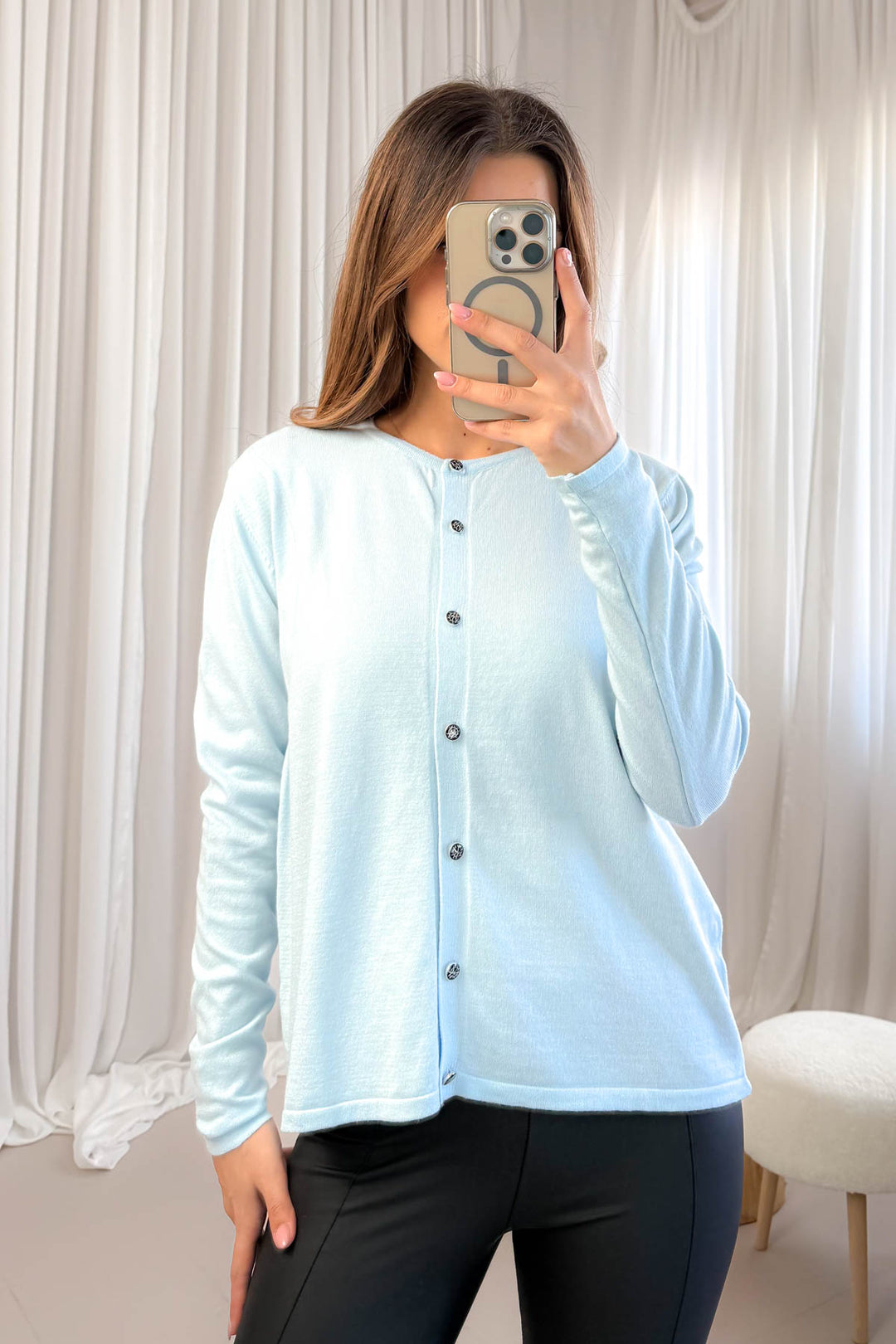 MPL Women's Buttoned Loose Cardigan 5705 - Abertawe