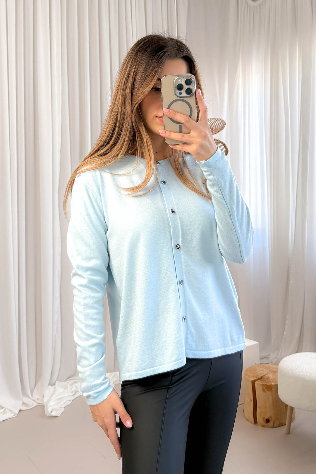 MPL Women's Buttoned Loose Cardigan 5705 - Abertawe