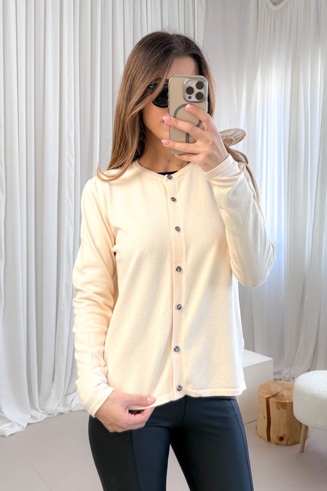 MPL Women's Buttoned Loose Cardigan 5705 - Calexico