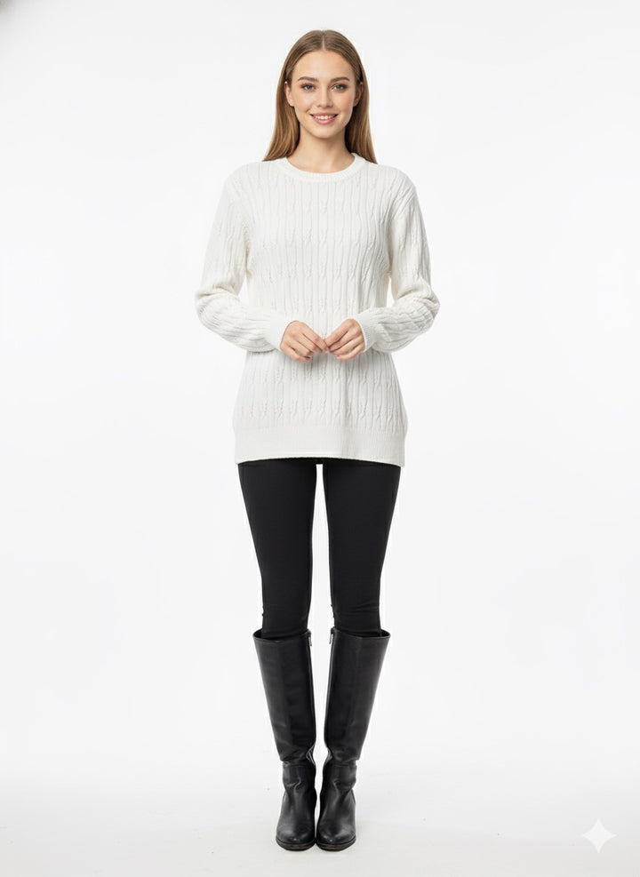 MPL Woman Hair Braid Patterned Knit Sweater 5354 - Göttingen