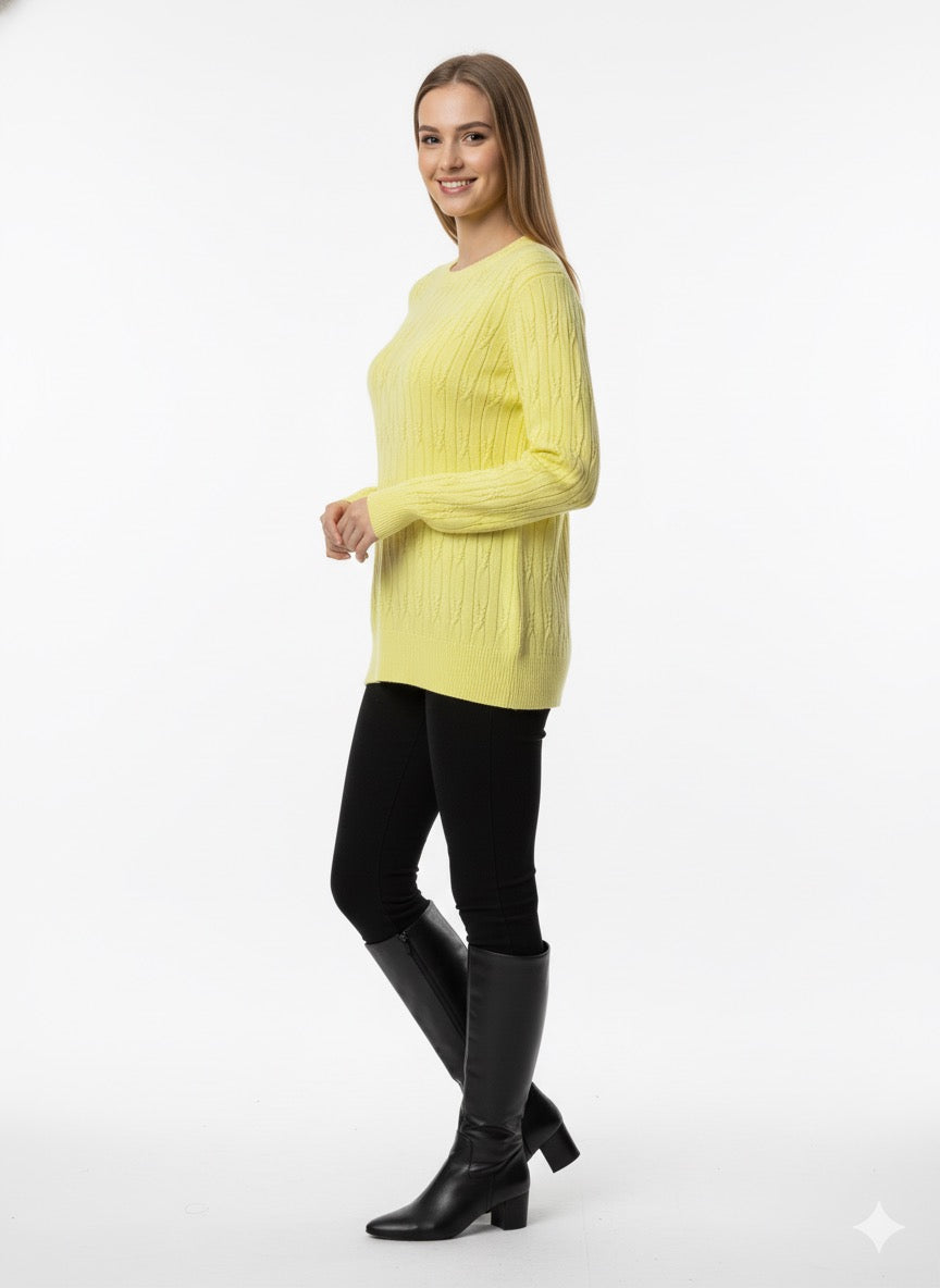 MPL Kadın Saç Örgü Desenli Triko Kazak 5354 - Wollongong