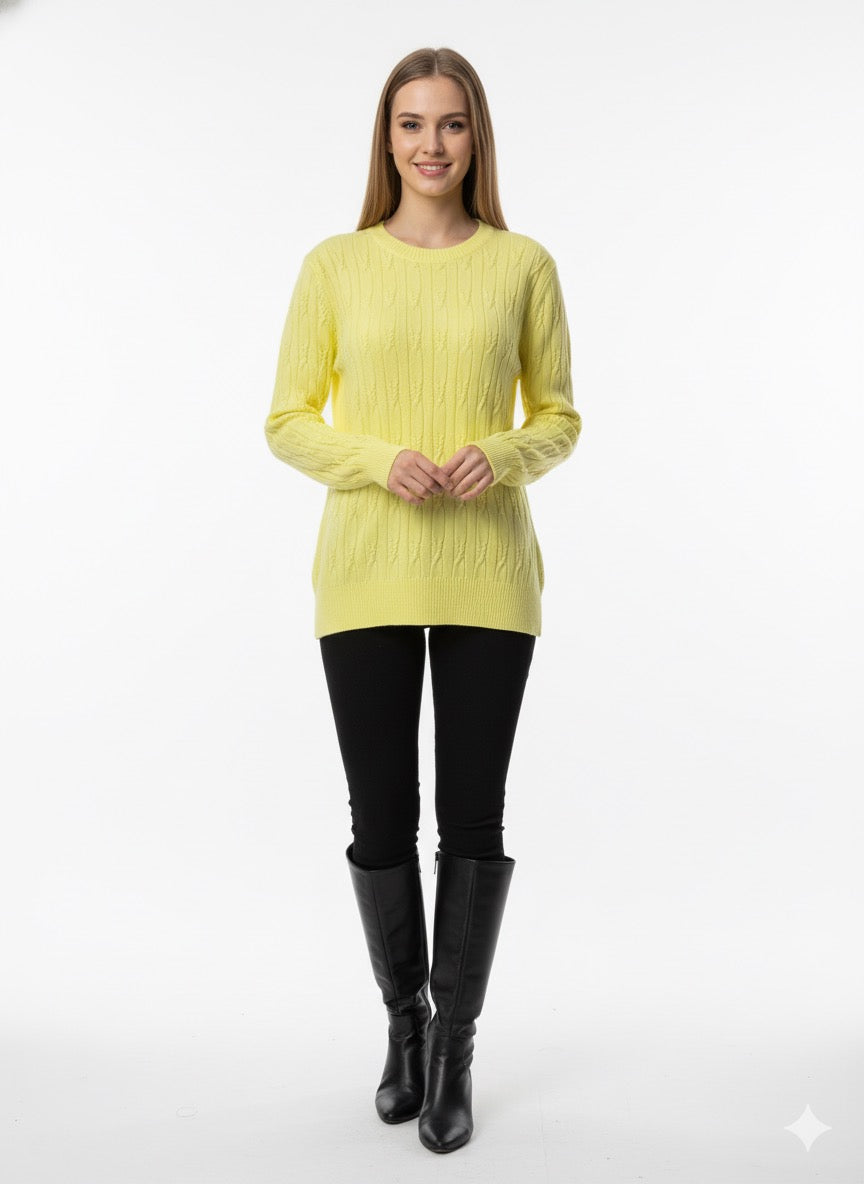 MPL Kadın Saç Örgü Desenli Triko Kazak 5354 - Wollongong