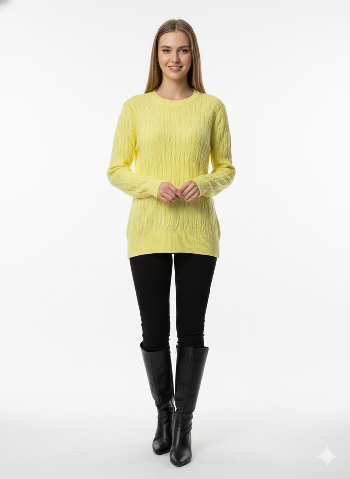 MPL Kadın Saç Örgü Desenli Triko Kazak 5354 - Wollongong