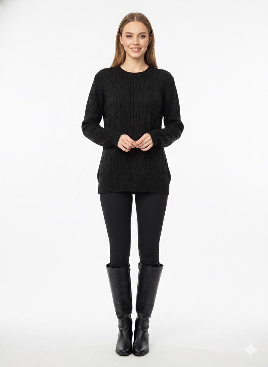MPL Woman Hair Braided Patterned Sweater 5354 - San Juan