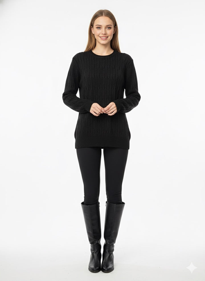 MPL Woman Hair Braided Patterned Sweater 5354 - San Juan