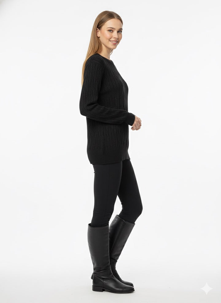 MPL Woman Hair Braided Patterned Sweater 5354 - San Juan