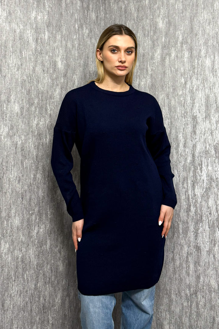 MPL Woman Pom Pom Patterned Long Knit Tunic 5820 - Plant City