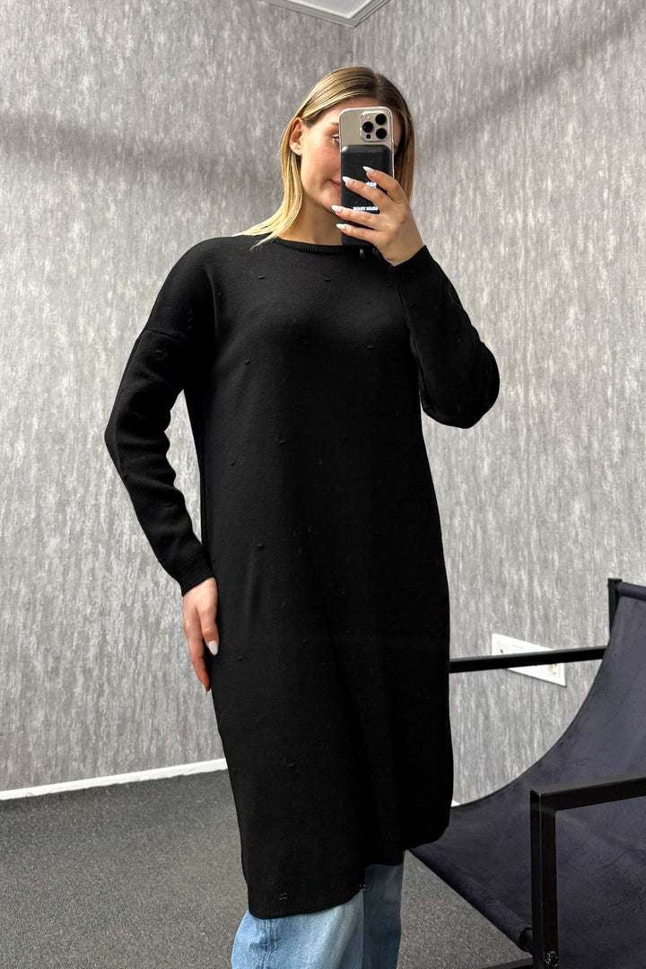 MPL Kadın Ponpon Desenli Uzun Triko Tunik 5820 - Tallinn