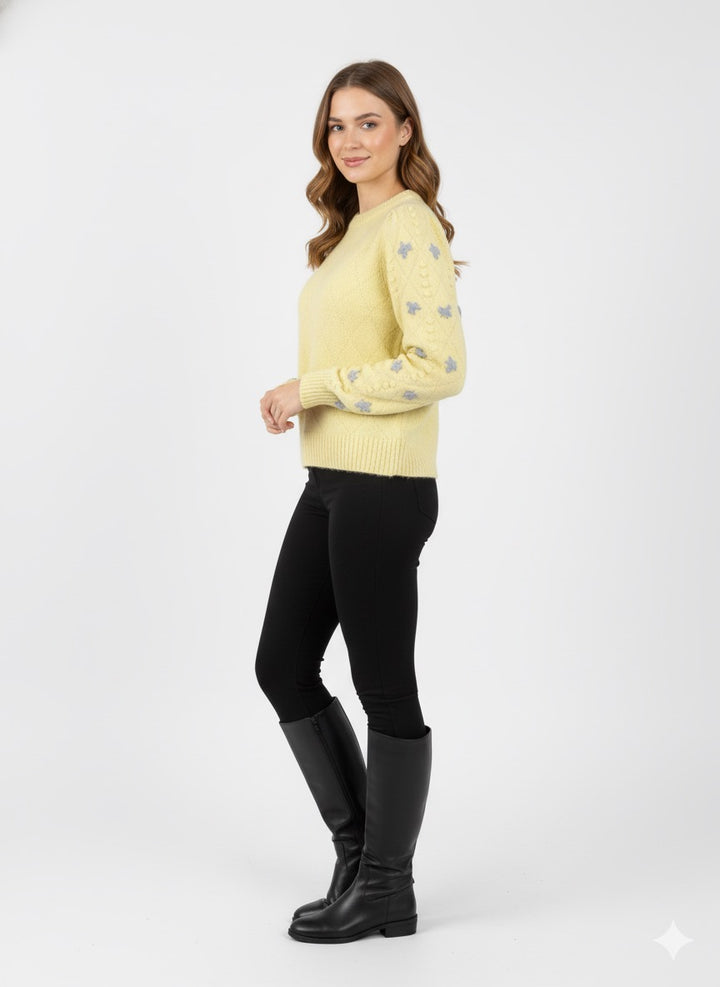 MPL Kadın Kol Çiçek Nakışlı Kazak 7252 - Mission Bend