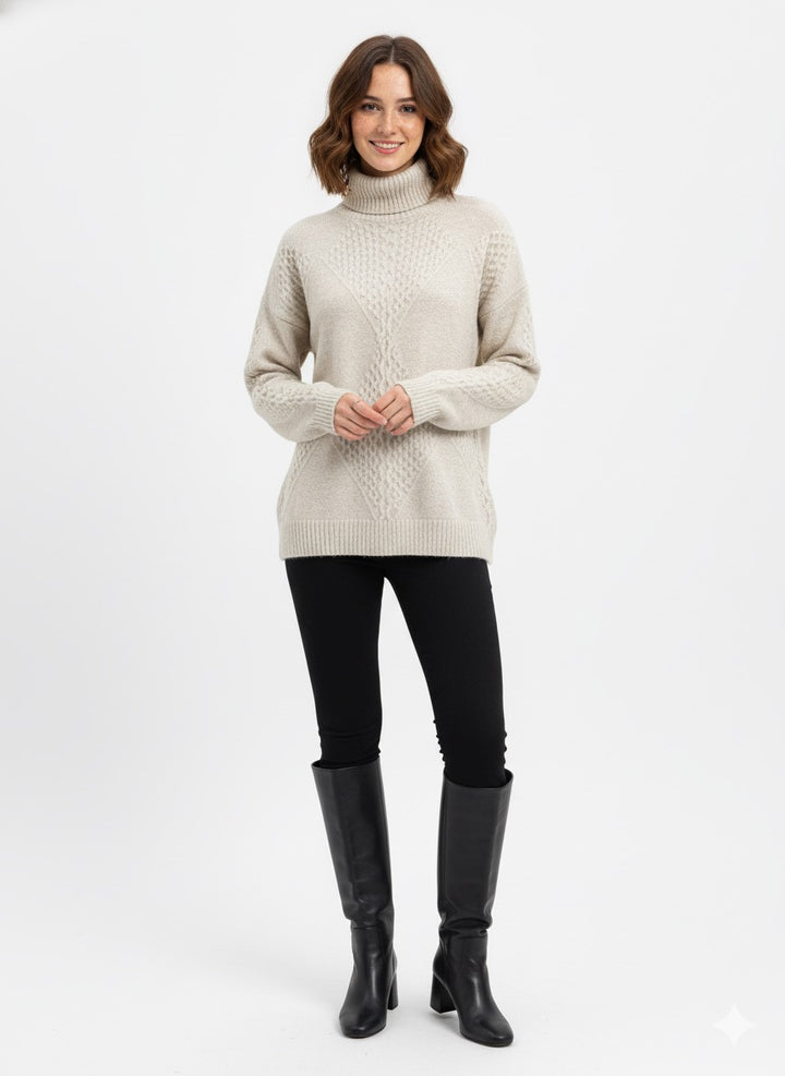 MPL Woman Fisherman Turtleneck Sweater 7344 - San Baudilio de Llobregat