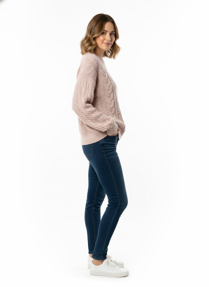 MPL Woman Hair Braided Knit Sweater 7395 - Spoleto