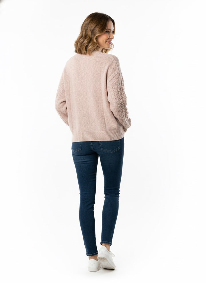 MPL Woman Hair Braided Knit Sweater 7395 - Spoleto