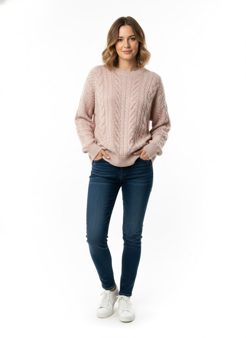 MPL Woman Hair Braided Knit Sweater 7395 - Spoleto