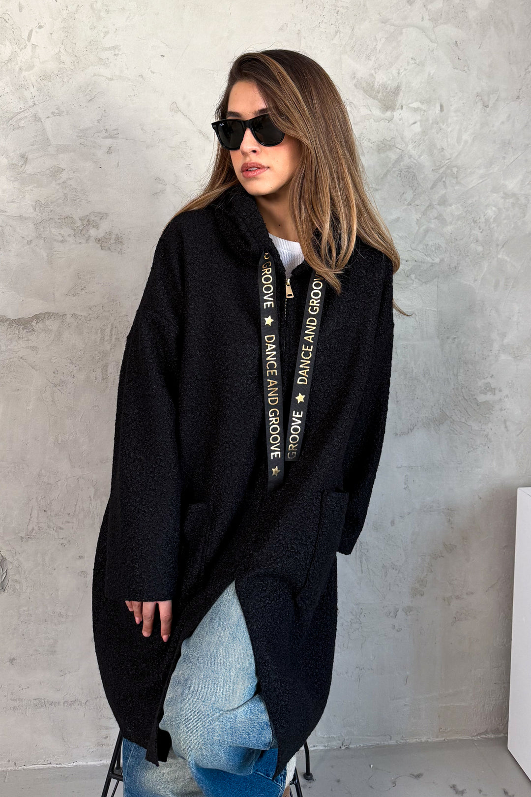 MPL Women's Bouclé Zippered Coat 39113 - Yuba City