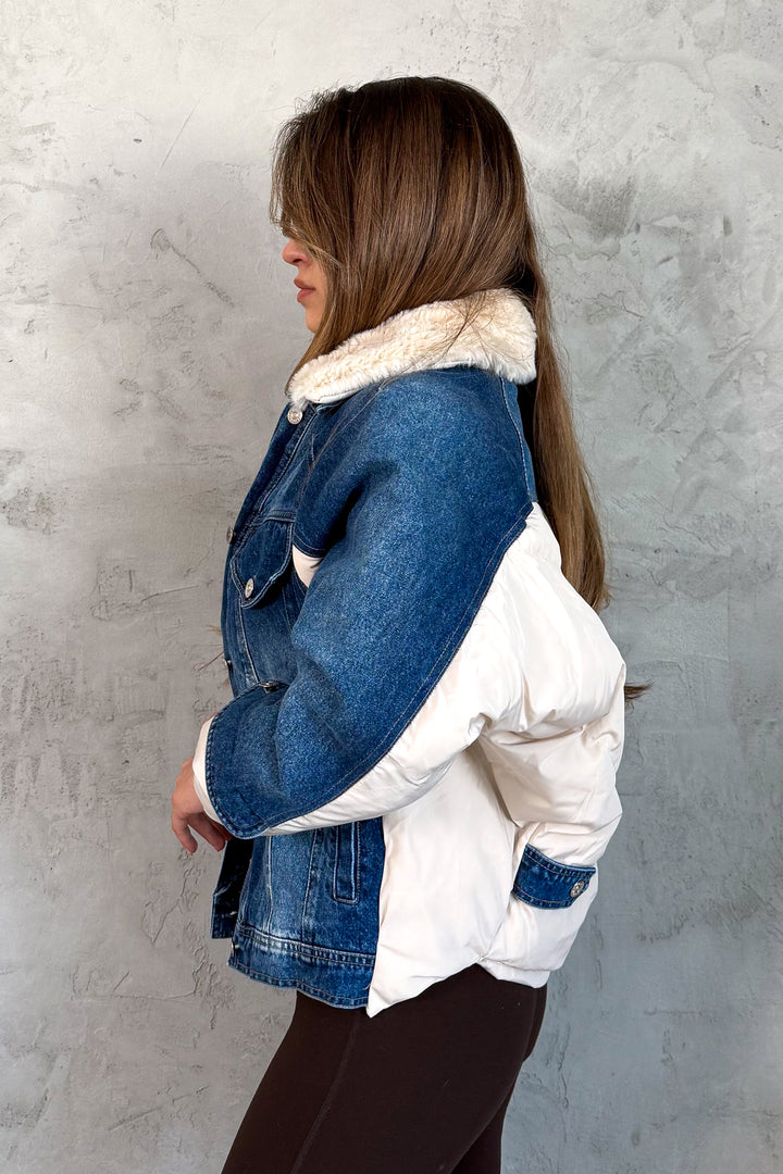 MPL Women's Fur Collar Denim Jacket 99424 - Ealing