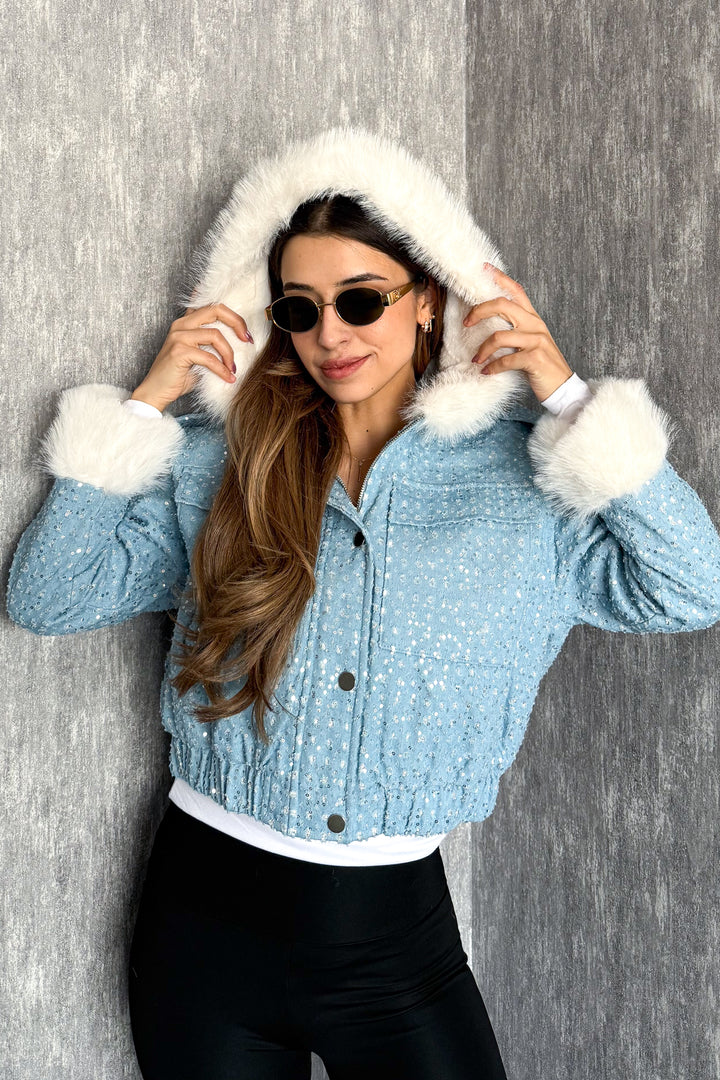 MPL Women's Fur Hooded Coat 99533 - South Jordan